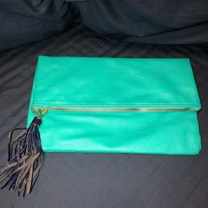 Teal Clutch Shoulder Bag